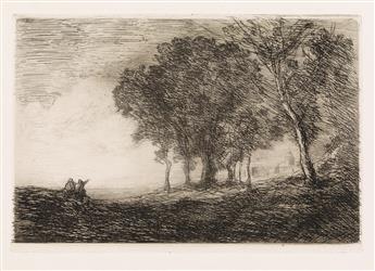 JEAN-BAPTISTE-CAMILLE COROT Two etchings.